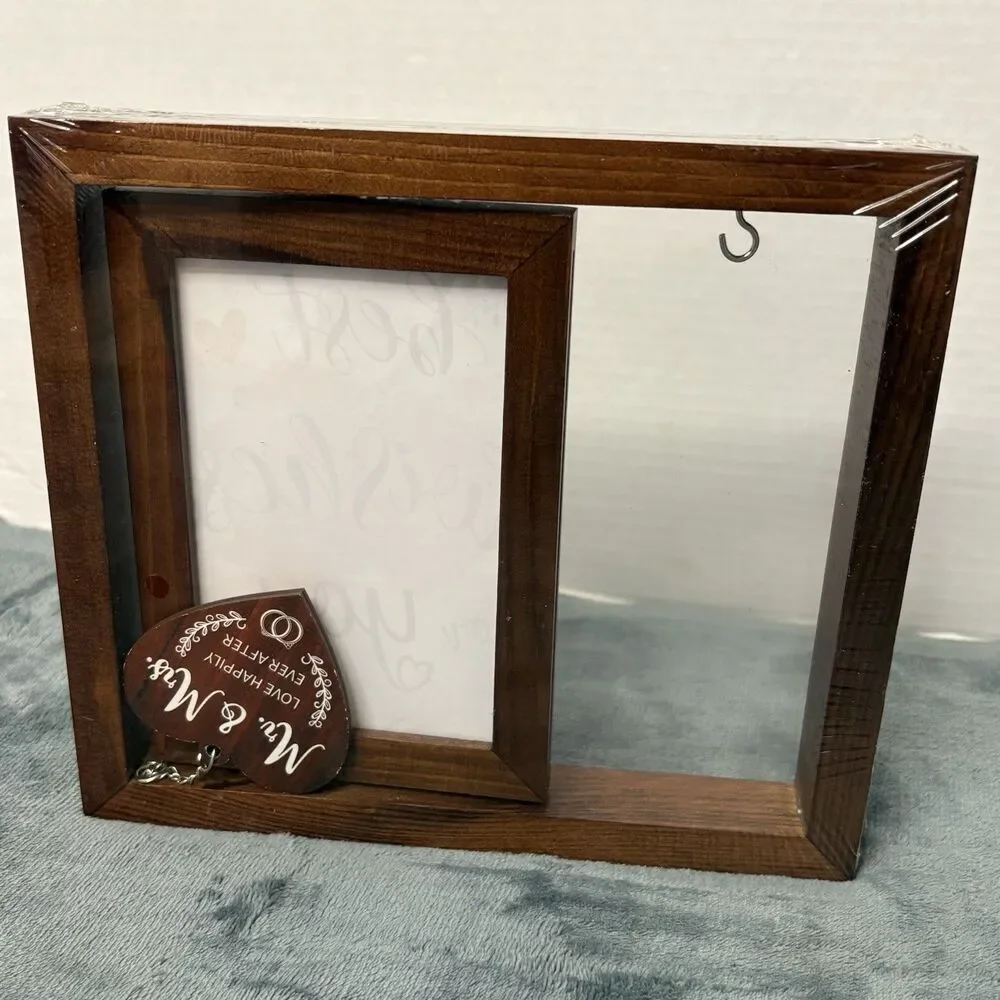 Mr. & Mrs. Rotating Picture Frame Wedding Anniversary 4x6